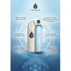 Bouteille Om Water Gratitude 123 cl - Verre Recyclé & Géométrie Sacrée
